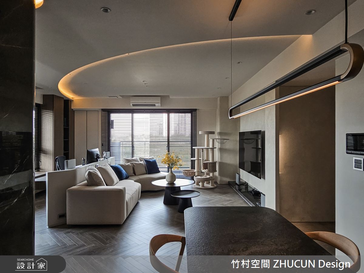 29坪新成屋(5年以下)＿現代風客廳案例圖片＿竹村空間 ZHUCUN Design＿竹村_34 森.粼 Forest 29坪現代風之8