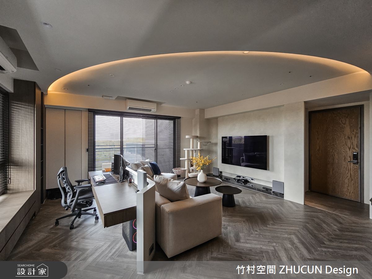 29坪新成屋(5年以下)＿現代風客廳書房寵物案例圖片＿竹村空間 ZHUCUN Design＿竹村_34 森.粼 Forest 29坪現代風之9