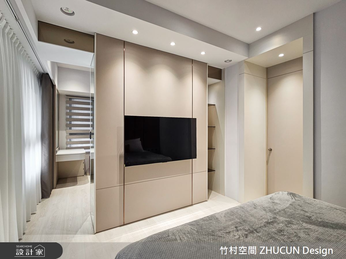 20坪新成屋(5年以下)＿奶茶風臥室更衣間案例圖片＿竹村空間 ZHUCUN Design＿竹村_36 輕。曦 Light。Sun 20坪奶茶風之16