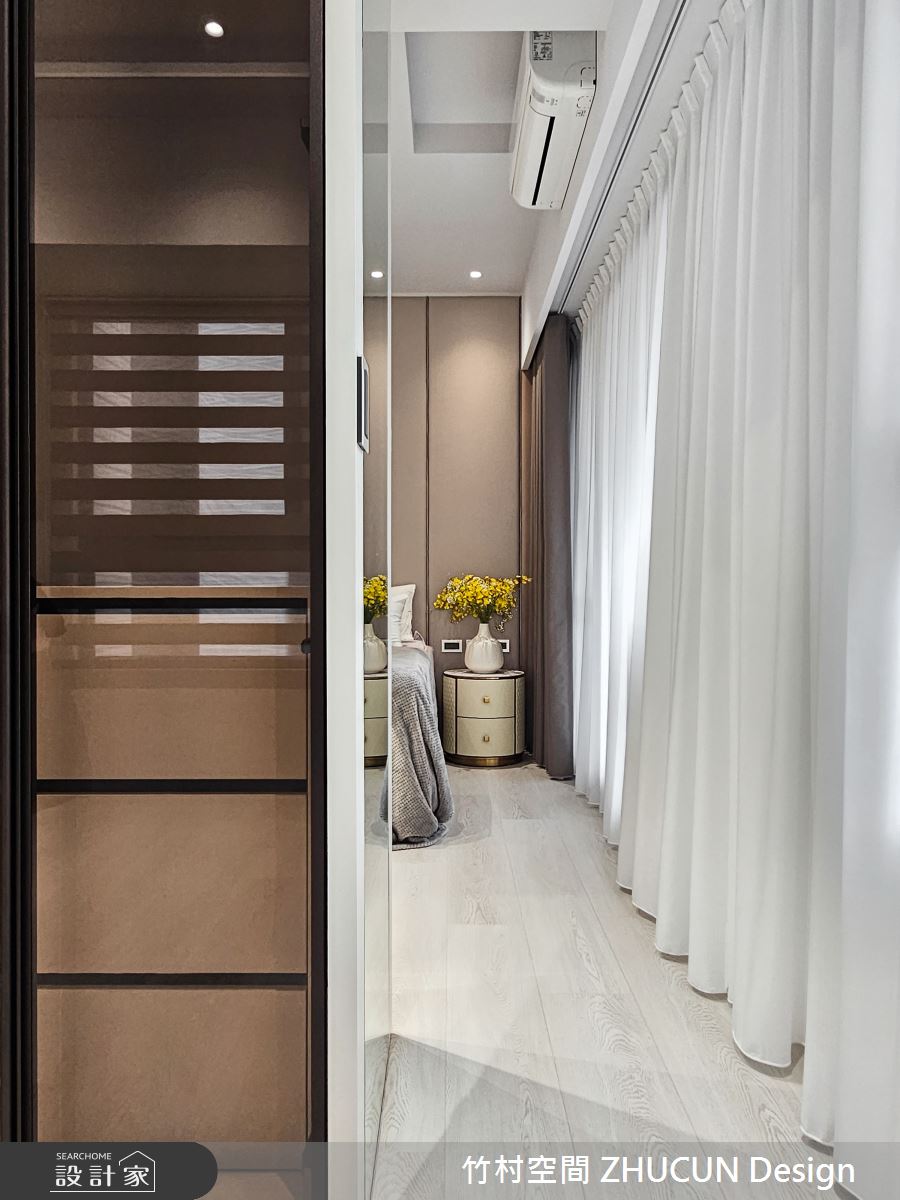20坪新成屋(5年以下)＿奶茶風臥室更衣間案例圖片＿竹村空間 ZHUCUN Design＿竹村_36 輕。曦 Light。Sun 20坪奶茶風之20