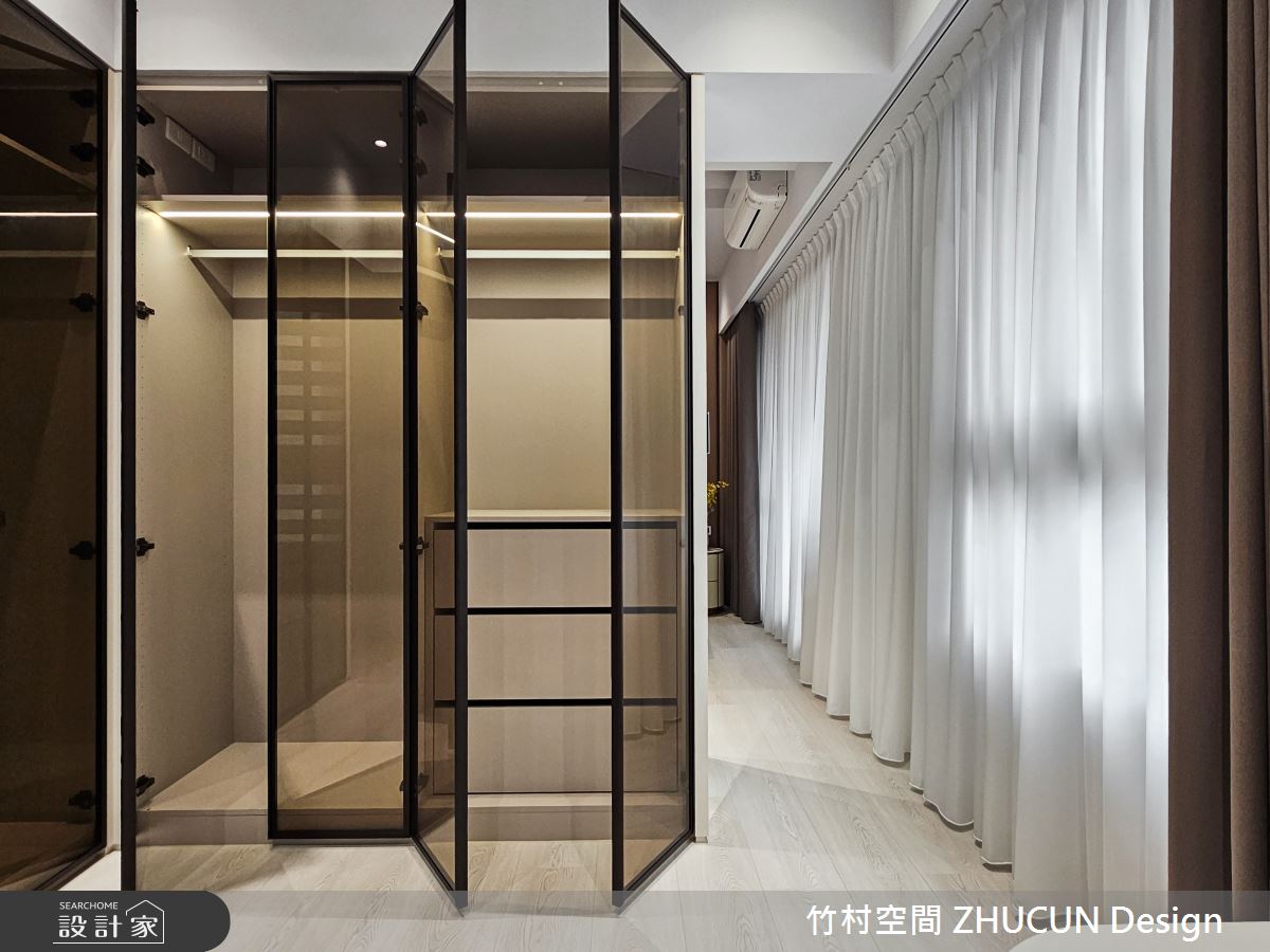 20坪新成屋(5年以下)＿奶茶風更衣間案例圖片＿竹村空間 ZHUCUN Design＿竹村_36 輕。曦 Light。Sun 20坪奶茶風之21