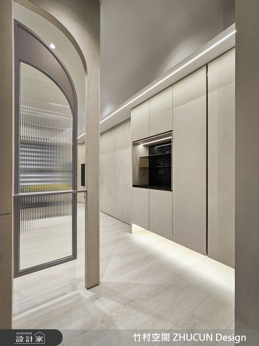 20坪新成屋(5年以下)＿奶茶風玄關案例圖片＿竹村空間 ZHUCUN Design＿竹村_36 輕。曦 Light。Sun 20坪奶茶風之2