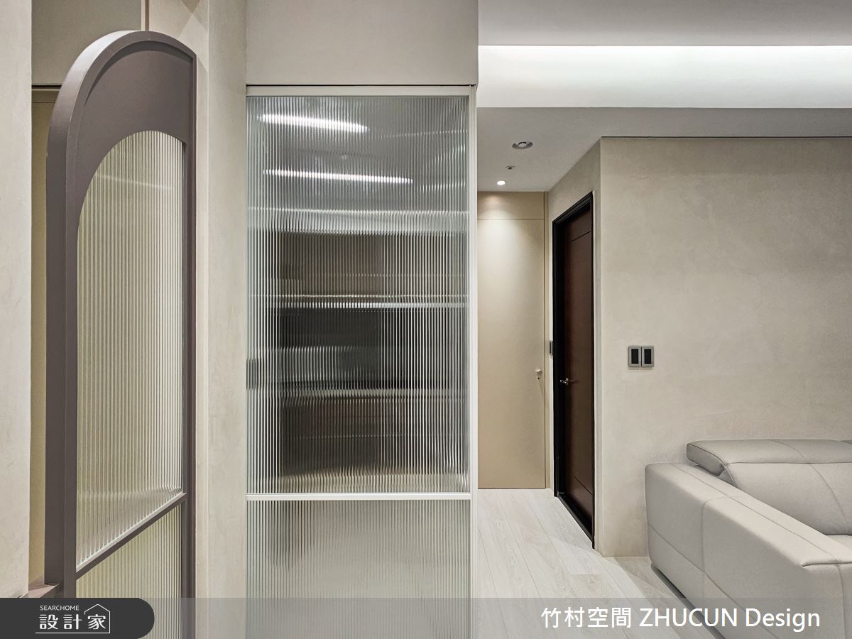 20坪新成屋(5年以下)＿奶茶風玄關客廳案例圖片＿竹村空間 ZHUCUN Design＿竹村_36 輕。曦 Light。Sun 20坪奶茶風之13