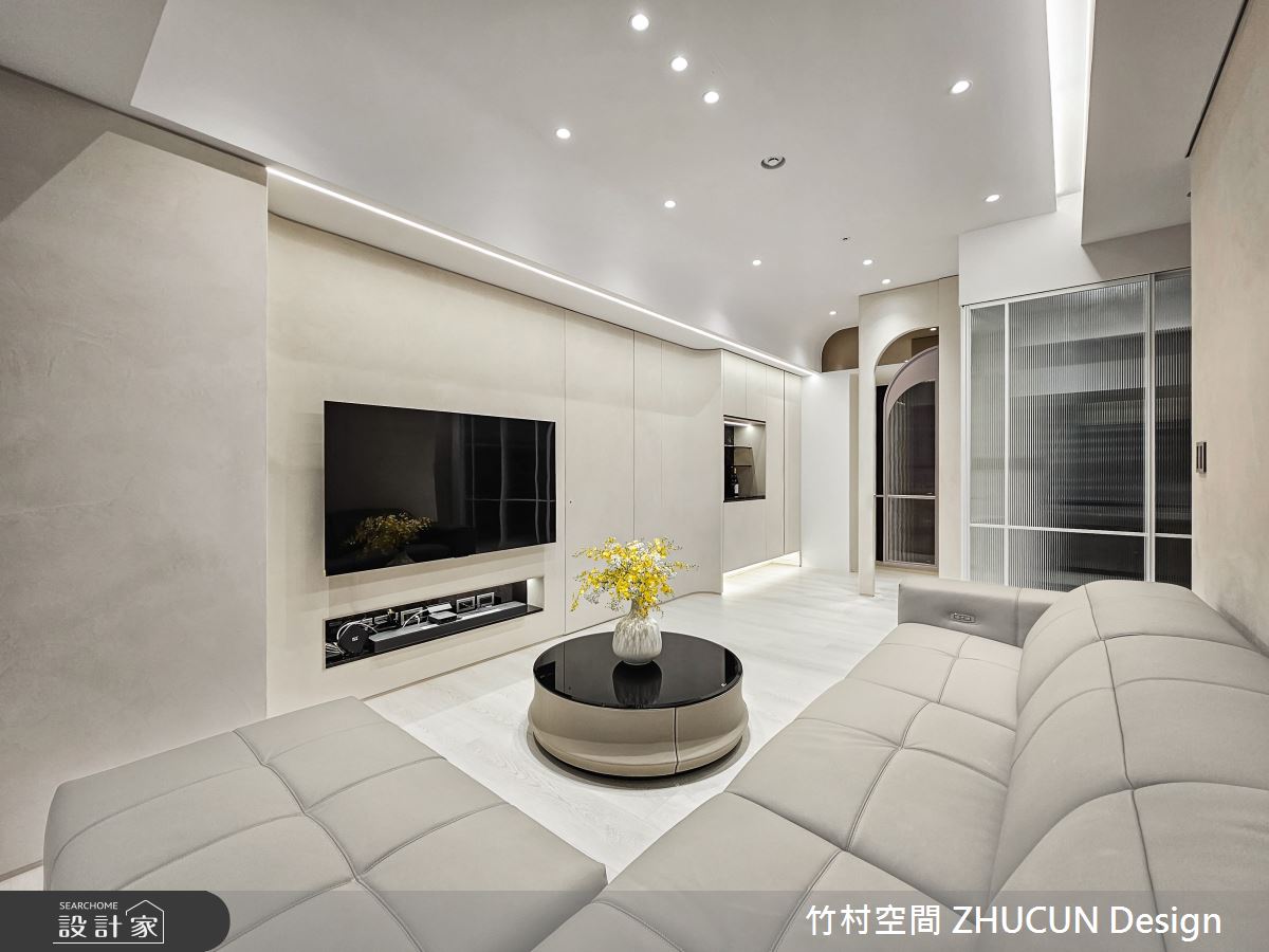 20坪新成屋(5年以下)＿奶茶風客廳案例圖片＿竹村空間 ZHUCUN Design＿竹村_36 輕。曦 Light。Sun 20坪奶茶風之12