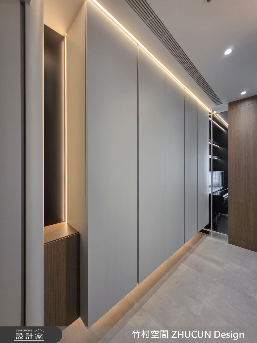 30坪新成屋(5年以下)＿現代風玄關案例圖片＿竹村空間 ZHUCUN Design＿竹村_39 灰序 Gray Order 30坪現代風之1