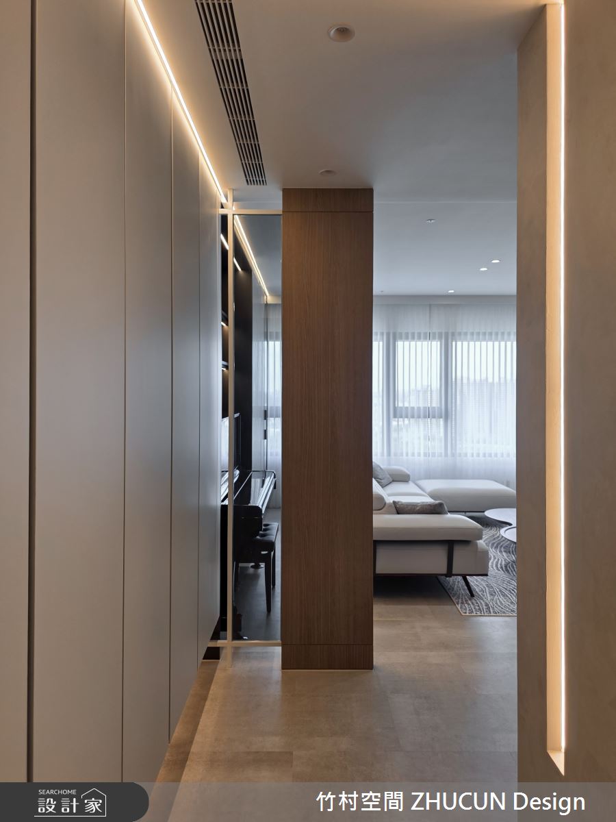 30坪新成屋(5年以下)＿現代風玄關客廳案例圖片＿竹村空間 ZHUCUN Design＿竹村_39 灰序 Gray Order 30坪現代風之2