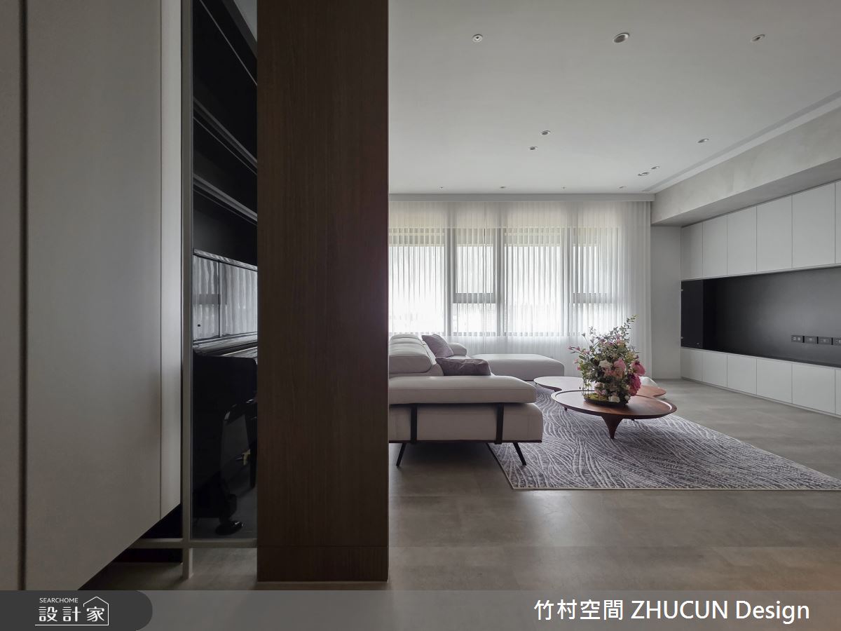 30坪新成屋(5年以下)＿現代風客廳案例圖片＿竹村空間 ZHUCUN Design＿竹村_39 灰序 Gray Order 30坪現代風之4
