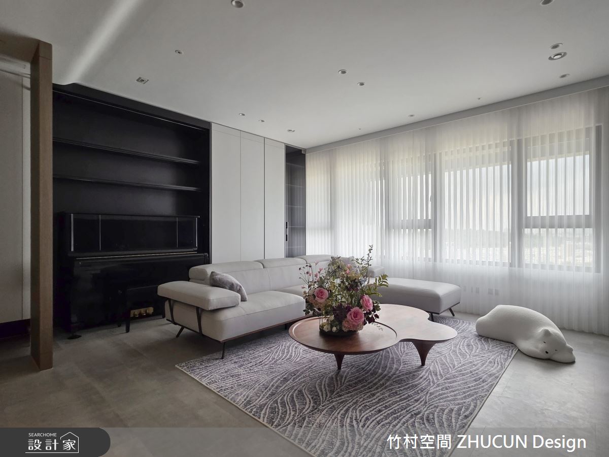 30坪新成屋(5年以下)＿現代風客廳案例圖片＿竹村空間 ZHUCUN Design＿竹村_39 灰序 Gray Order 30坪現代風之9