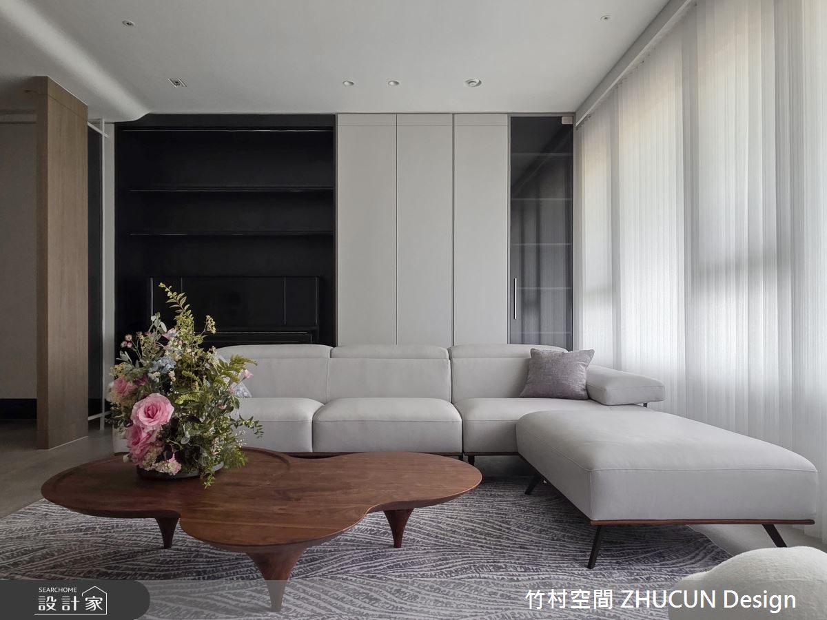 30坪新成屋(5年以下)＿現代風客廳案例圖片＿竹村空間 ZHUCUN Design＿竹村_39 灰序 Gray Order 30坪現代風之10