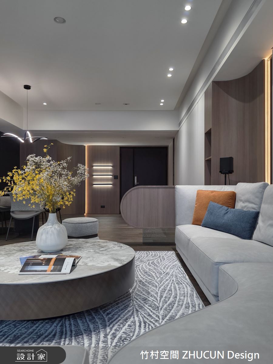 40坪中古屋(5~15年)＿現代風客廳案例圖片＿竹村空間 ZHUCUN Design＿竹村_40 境謐 Serene Realm 40坪現代風之10