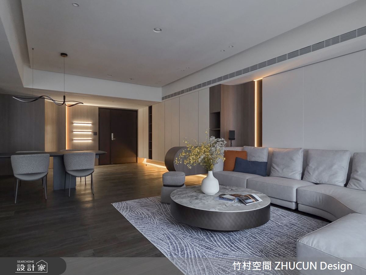 40坪中古屋(5~15年)＿現代風客廳餐廳案例圖片＿竹村空間 ZHUCUN Design＿竹村_40 境謐 Serene Realm 40坪現代風之4