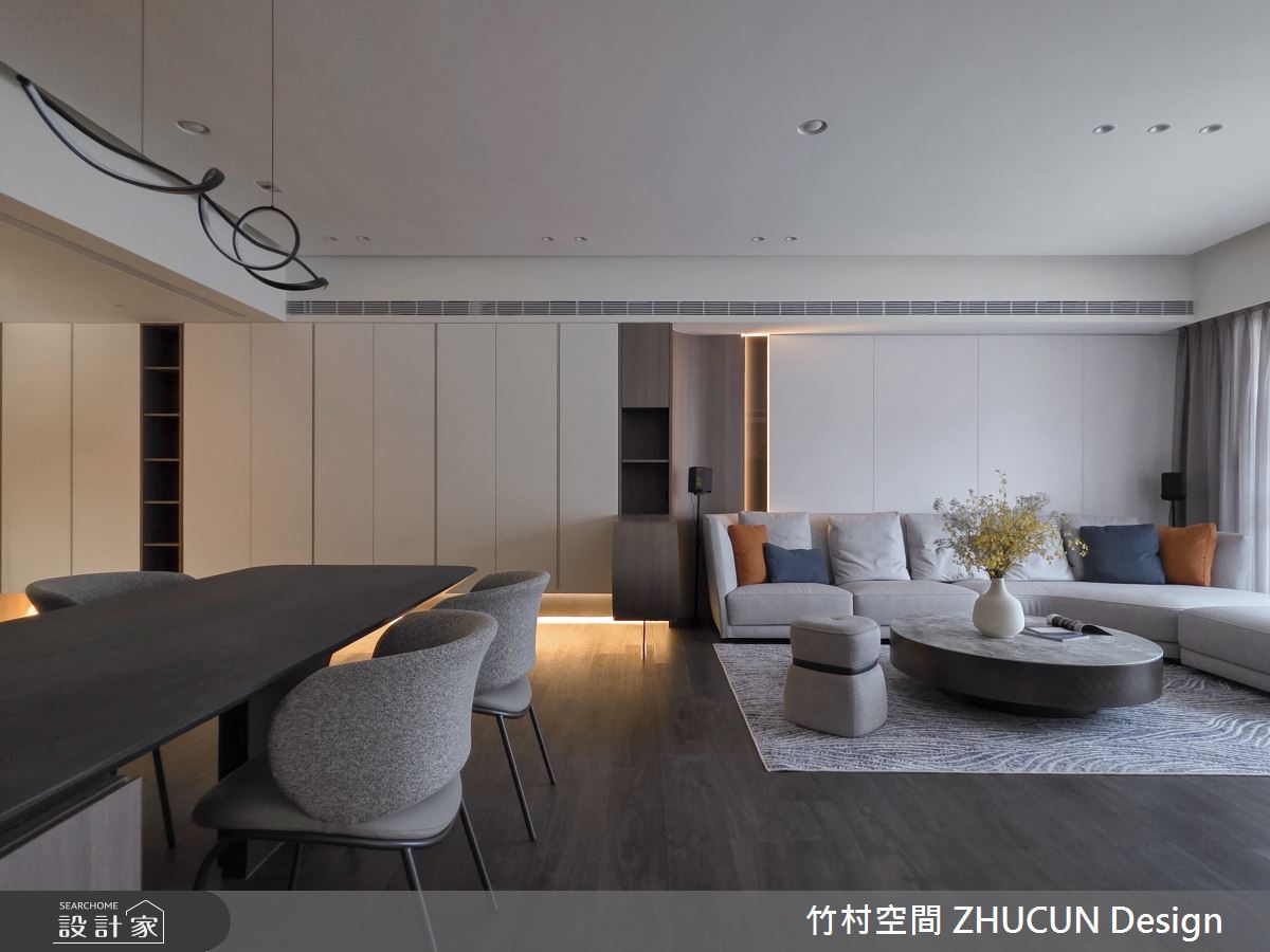 40坪中古屋(5~15年)＿現代風客廳餐廳案例圖片＿竹村空間 ZHUCUN Design＿竹村_40 境謐 Serene Realm 40坪現代風之2