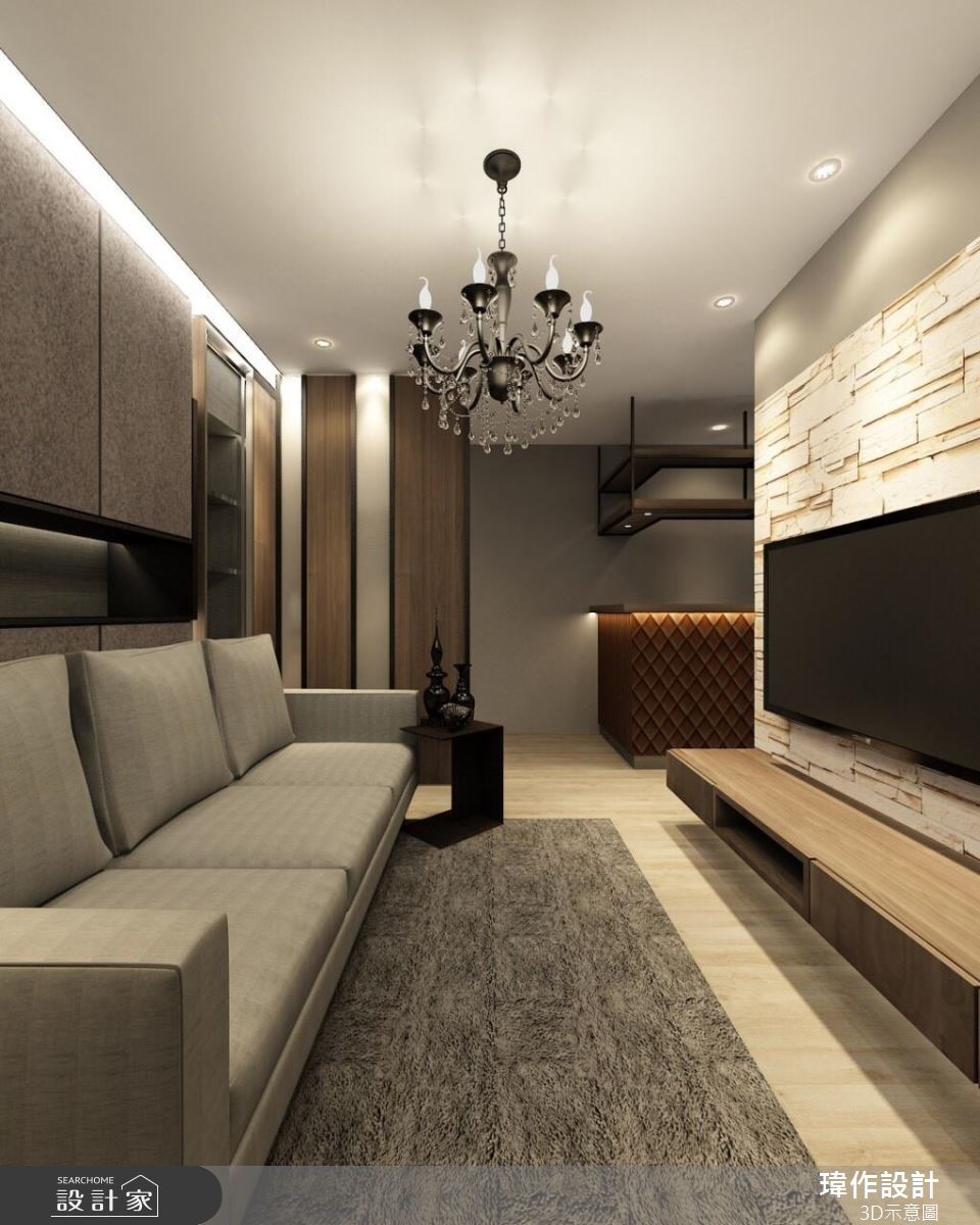 18坪新成屋(5年以下)＿現代風客廳案例圖片＿瑋作設計有限公司＿瑋作_01之5