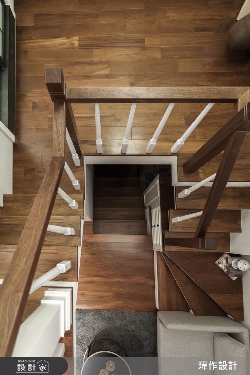 13坪老屋(16~30年)＿美式風樓梯案例圖片＿瑋作設計有限公司＿瑋作_品味之9