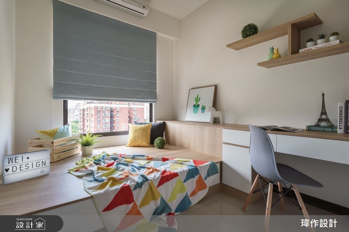 18坪新成屋(5年以下)＿北歐風書房臥榻案例圖片＿瑋作設計有限公司＿瑋作_透白之3709