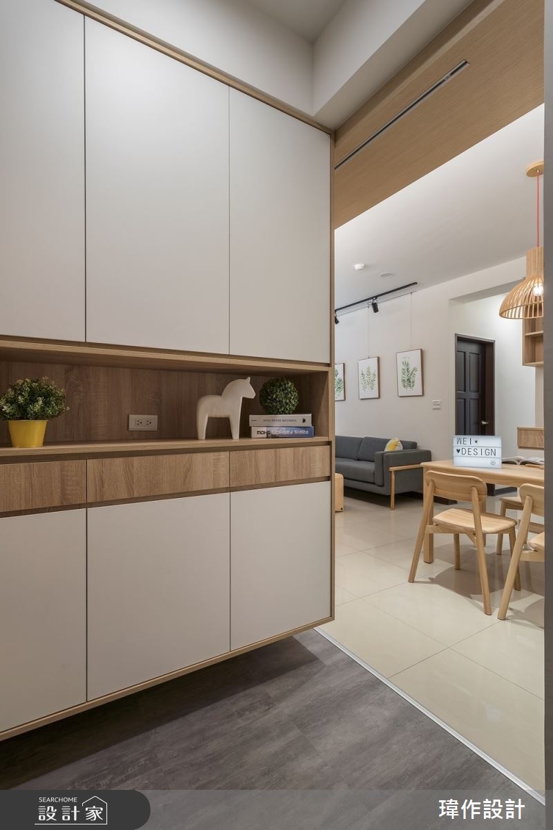 18坪新成屋(5年以下)＿北歐風玄關餐廳案例圖片＿瑋作設計有限公司＿瑋作_透白之1
