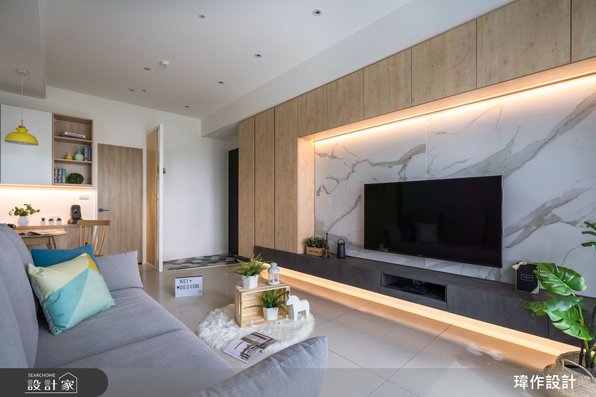 23坪新成屋(5年以下)＿北歐風客廳案例圖片＿瑋作設計有限公司＿瑋作_甜蜜文青風之5