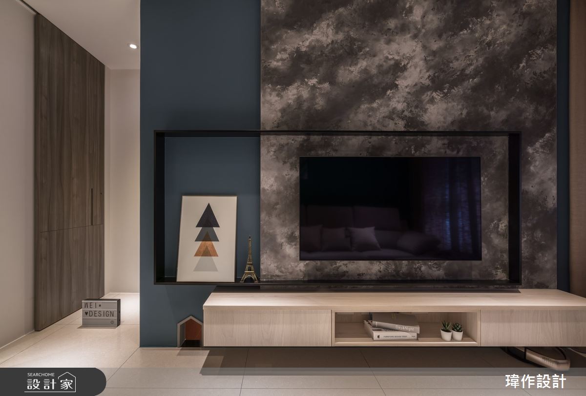 16坪新成屋(5年以下)＿現代風客廳案例圖片＿瑋作設計有限公司＿瑋作_Mira blue之5