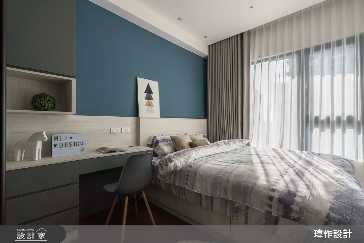 16坪新成屋(5年以下)＿現代風臥室案例圖片＿瑋作設計有限公司＿瑋作_Mira blue之14