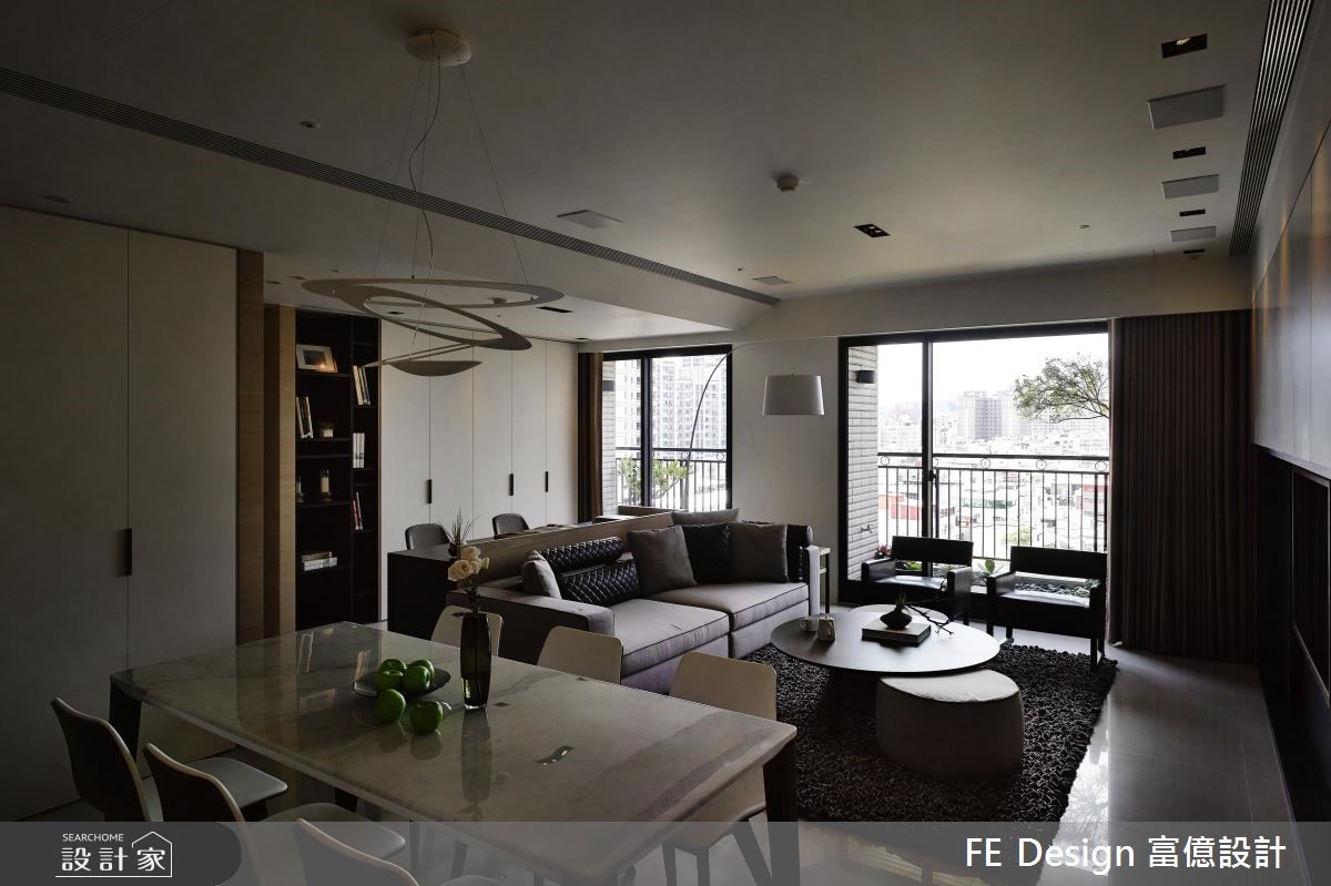 45坪預售屋＿現代風客廳餐廳案例圖片＿富億空間設計＿富億_07之1