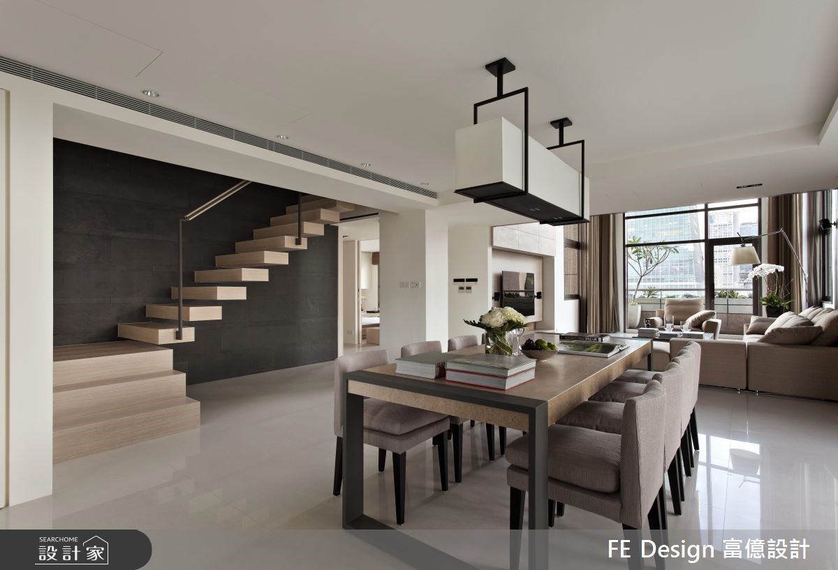 100坪中古屋(5~15年)＿現代風餐廳樓梯案例圖片＿富億空間設計＿富億_10之17