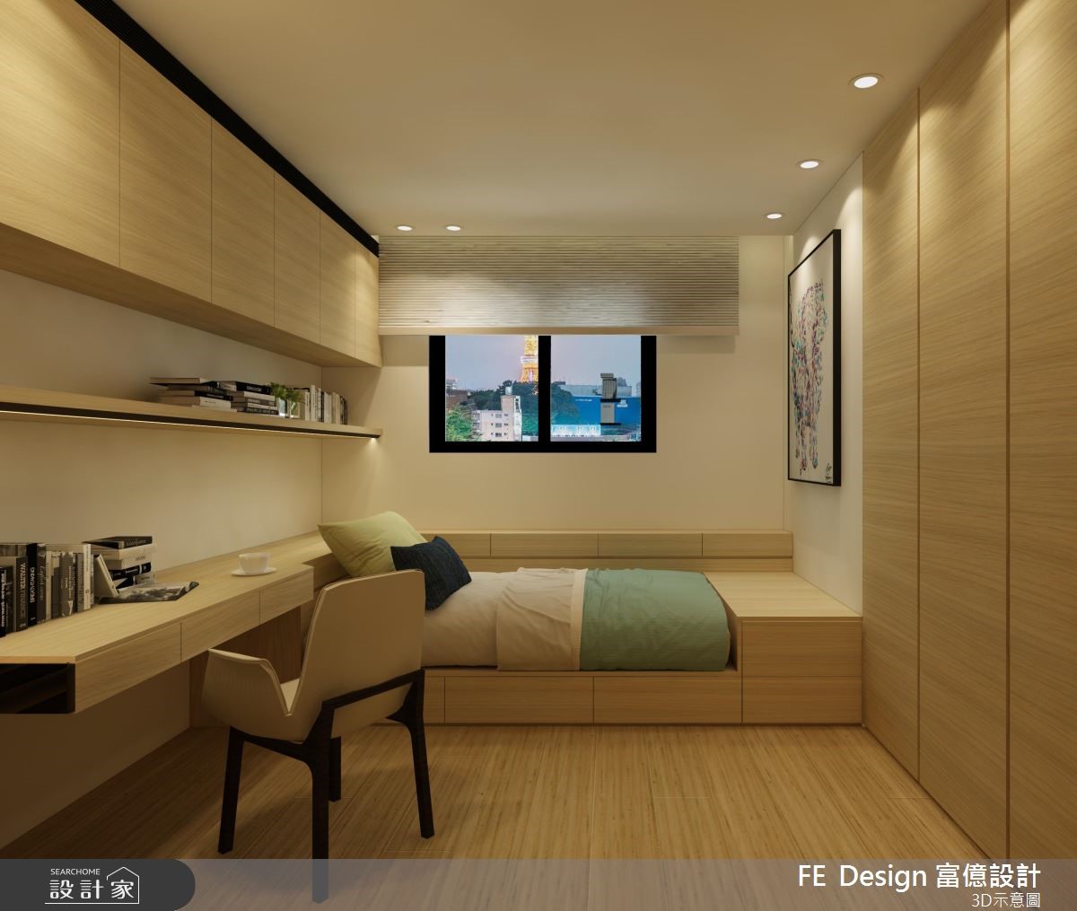 45坪新成屋(5年以下)＿現代風臥室客房案例圖片＿富億空間設計＿富億_16之21