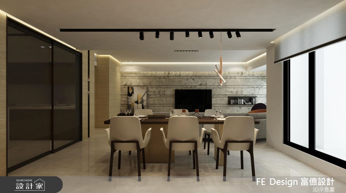 45坪新成屋(5年以下)＿現代風餐廳案例圖片＿富億空間設計＿富億_16之11