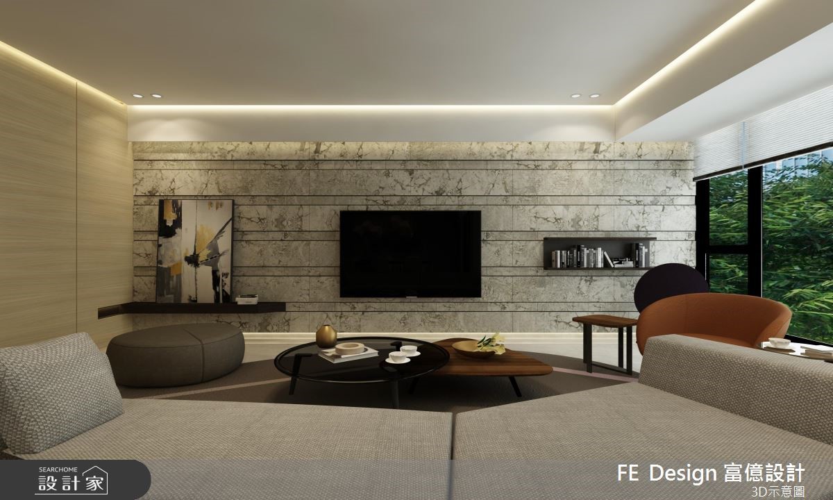 45坪新成屋(5年以下)＿現代風客廳案例圖片＿富億空間設計＿富億_16之5