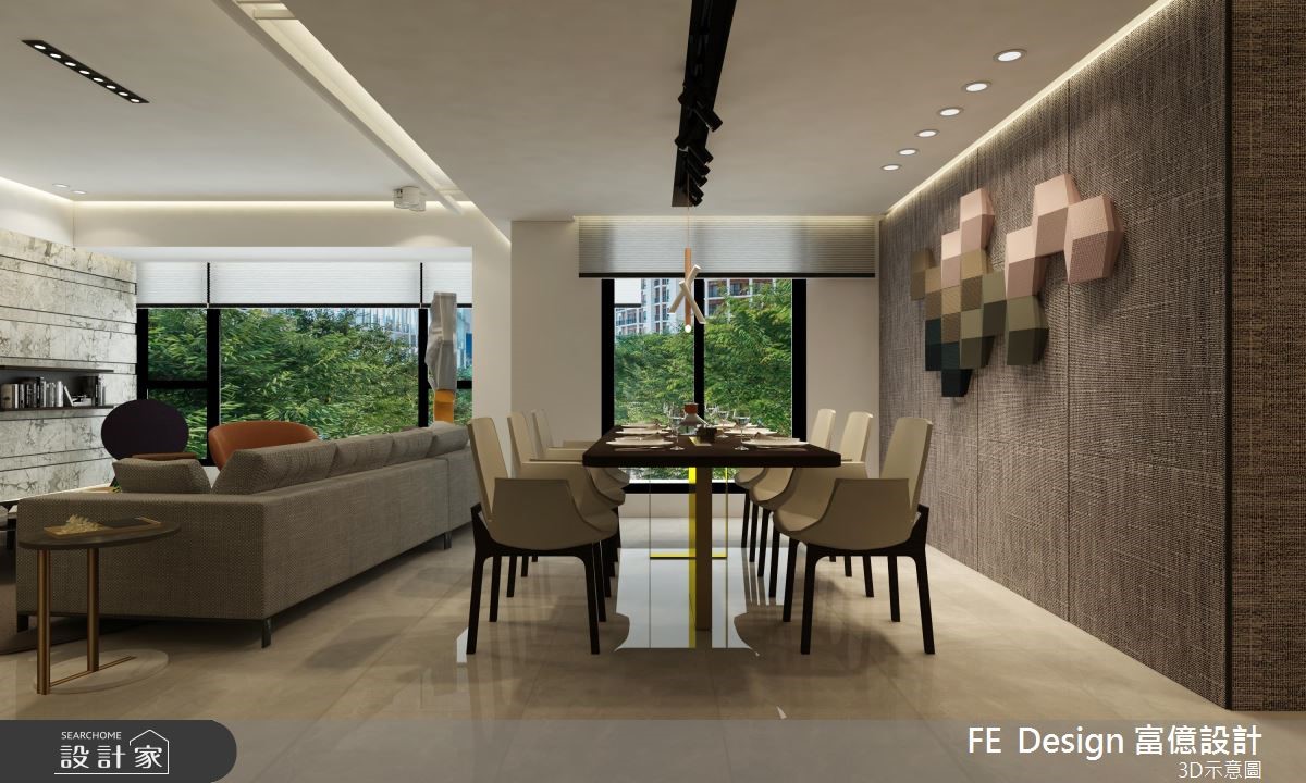 45坪新成屋(5年以下)＿現代風客廳餐廳案例圖片＿富億空間設計＿富億_16之10
