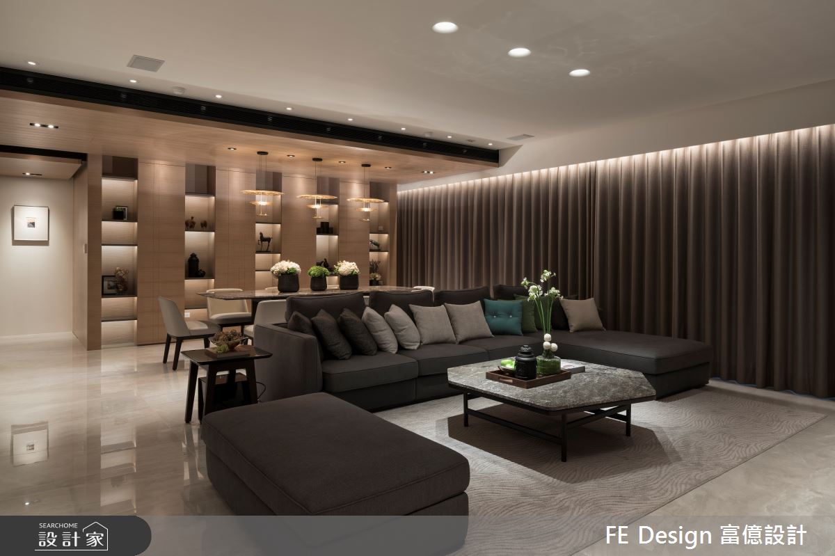 74坪新成屋(5年以下)＿簡約風客廳案例圖片＿富億空間設計＿富億_25之3
