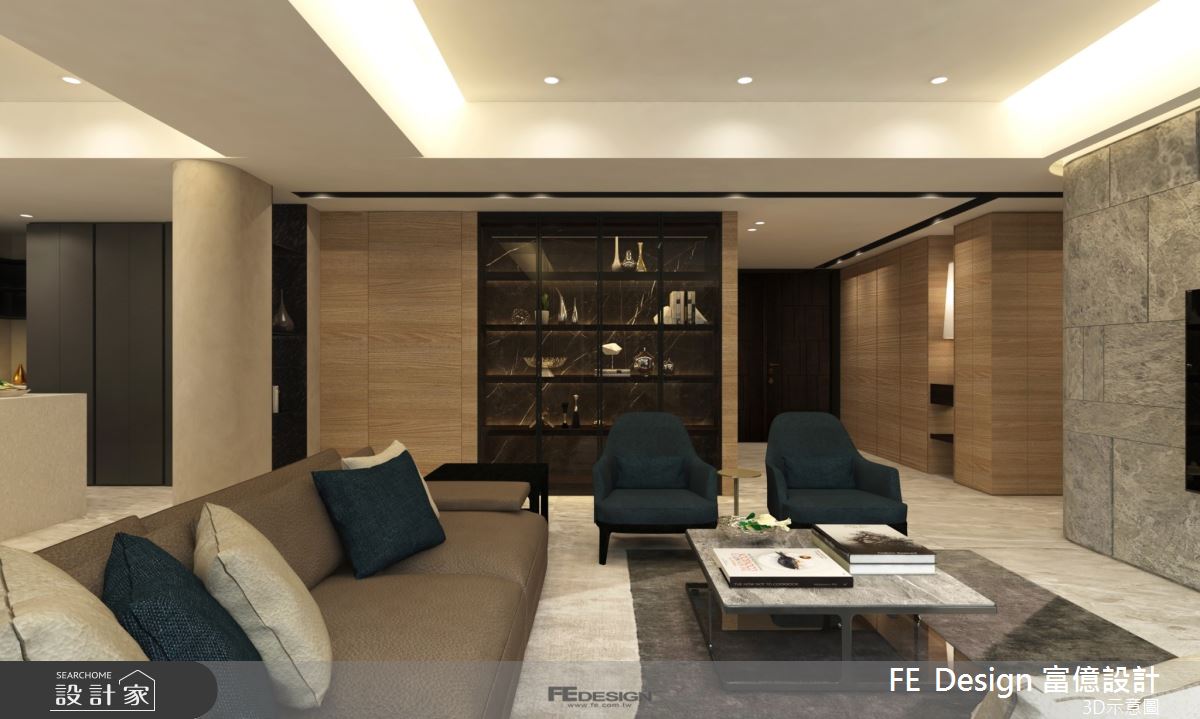 87坪預售屋＿現代風客廳案例圖片＿富億空間設計＿富億_34之6