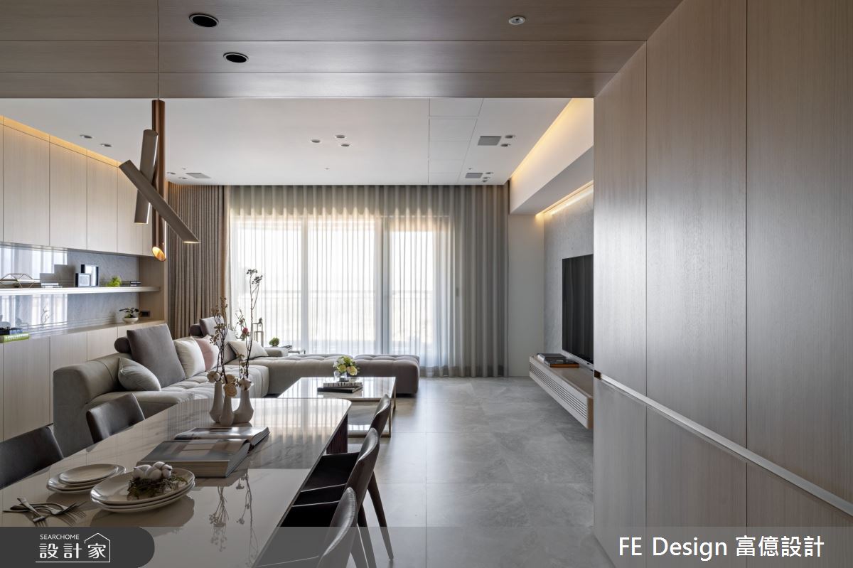 40坪新成屋(5年以下)＿現代簡約風客廳餐廳案例圖片＿富億空間設計＿富億_35之6