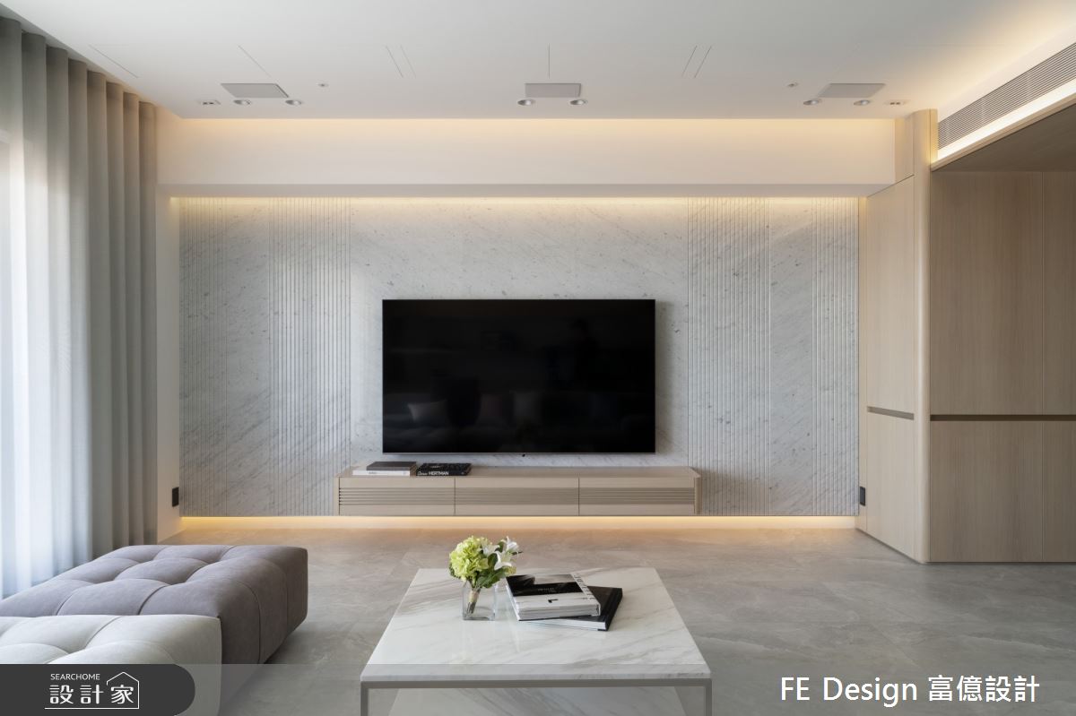 40坪新成屋(5年以下)＿現代簡約風客廳案例圖片＿富億空間設計＿富億_35之7