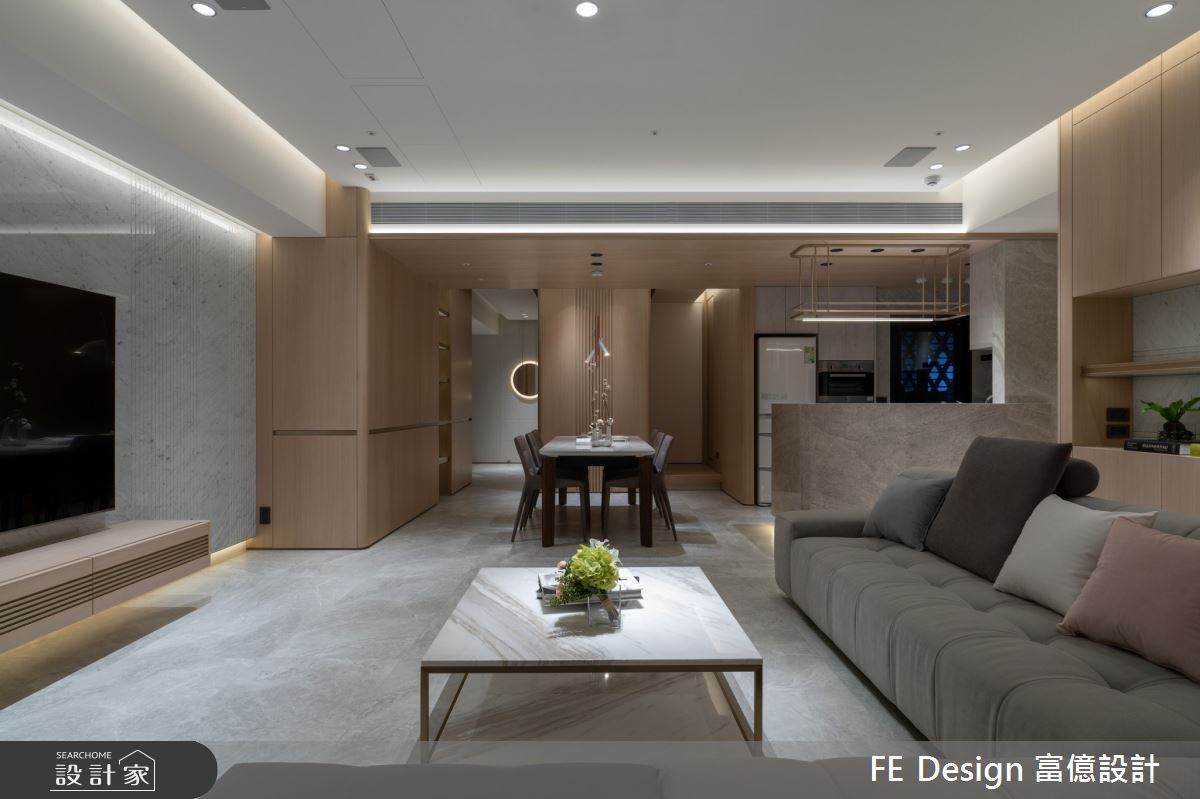 40坪新成屋(5年以下)＿現代簡約風客廳餐廳案例圖片＿富億空間設計＿富億_35之14