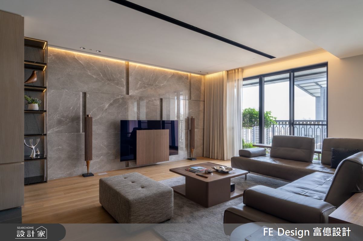 55坪新成屋(5年以下)＿簡約時尚風客廳案例圖片＿富億空間設計＿富億_36之4