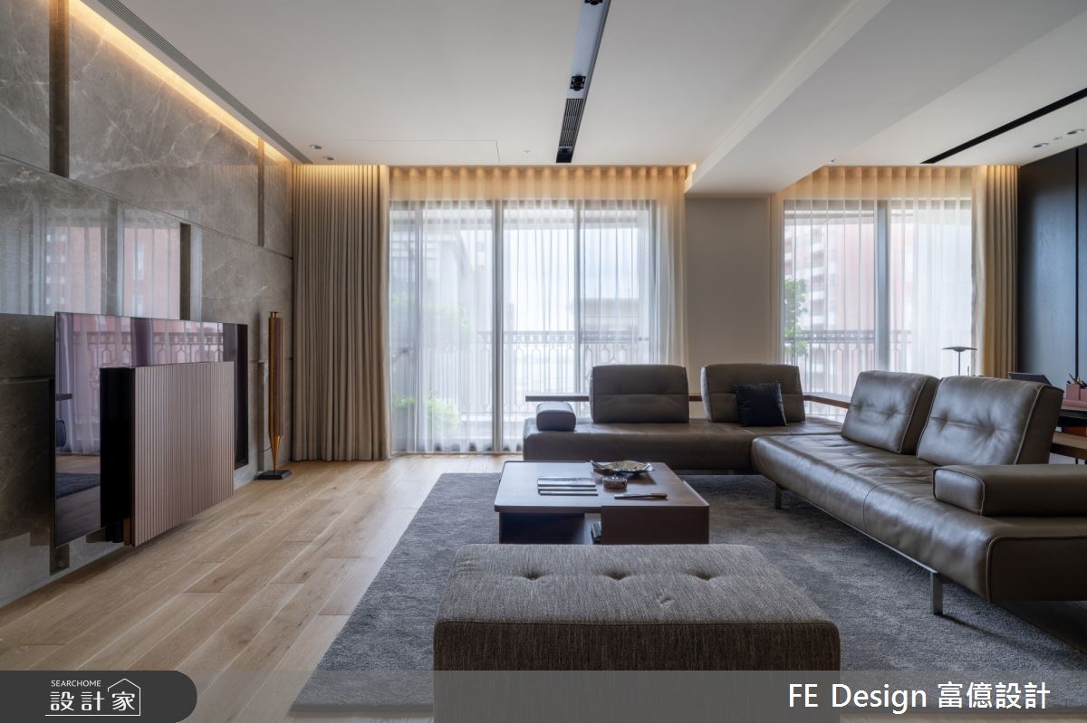 55坪新成屋(5年以下)＿簡約時尚風客廳案例圖片＿富億空間設計＿富億_36之6