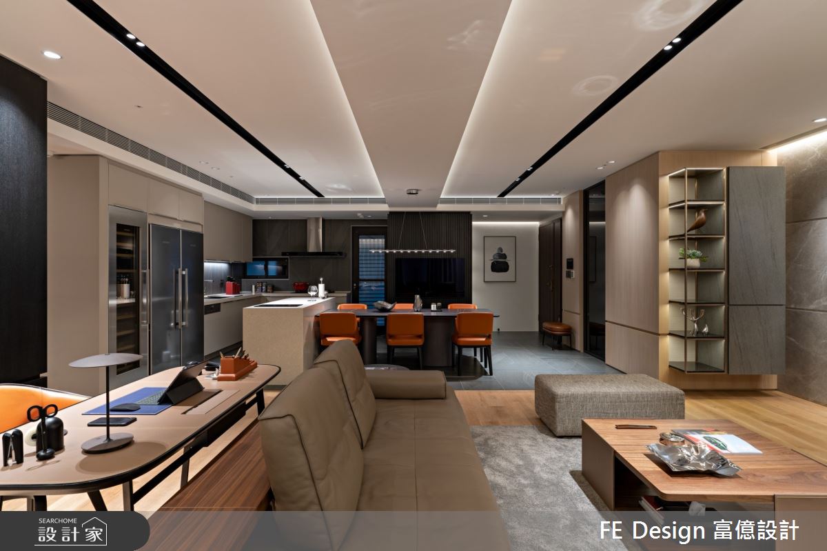 55坪新成屋(5年以下)＿簡約時尚風客廳案例圖片＿富億空間設計＿富億_36之8