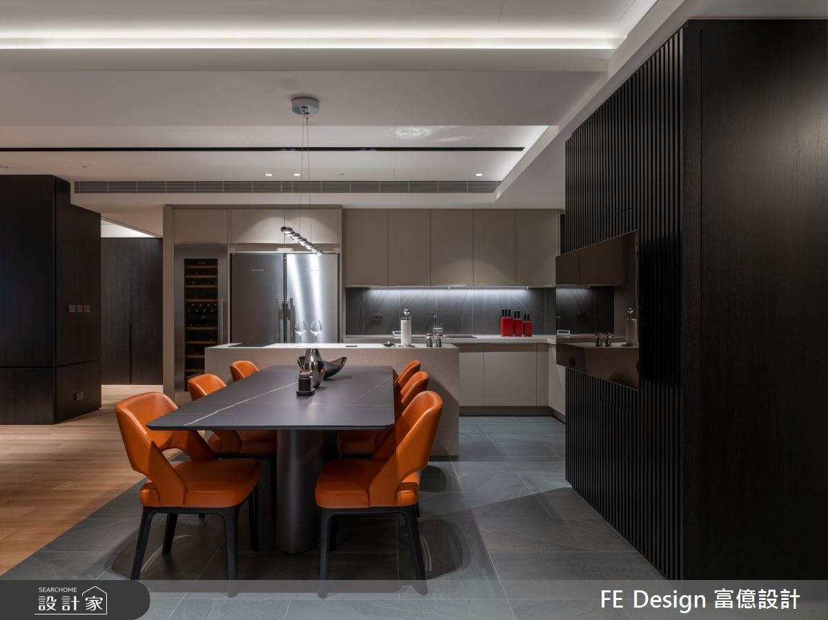 55坪新成屋(5年以下)＿簡約時尚風餐廳中島案例圖片＿富億空間設計＿富億_36之13