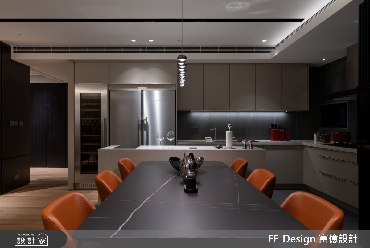 55坪新成屋(5年以下)＿簡約時尚風餐廳中島案例圖片＿富億空間設計＿富億_36之14