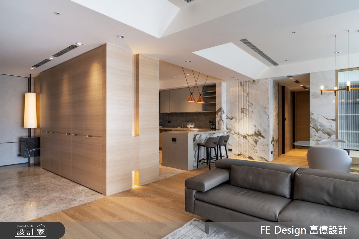 55坪新成屋(5年以下)＿現代風玄關客廳廚房吧檯案例圖片＿富億空間設計＿富億_37之4