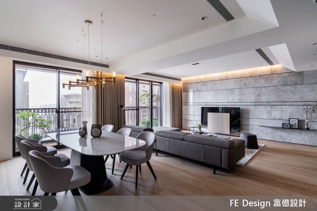 55坪新成屋(5年以下)＿現代風客廳餐廳案例圖片＿富億空間設計＿富億_37之13