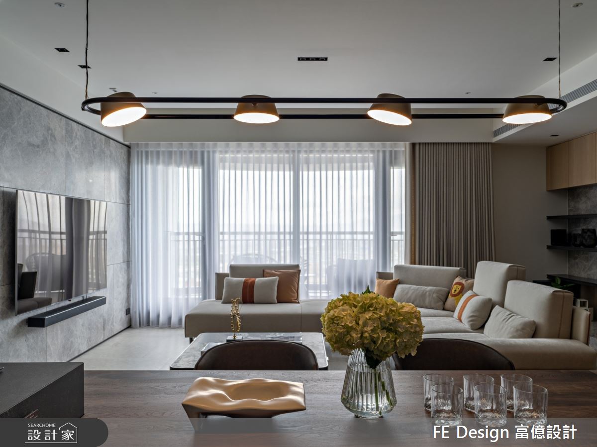 56坪新成屋(5年以下)＿混搭風客廳案例圖片＿富億空間設計＿富億_38之15