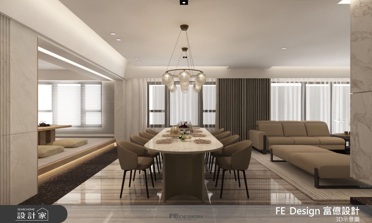 88坪新成屋(5年以下)＿現代風餐廳和室多功能室案例圖片＿富億空間設計＿富億_40之6
