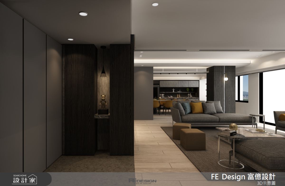 77坪毛胚屋＿現代風玄關客廳案例圖片＿富億空間設計＿富億_41之1