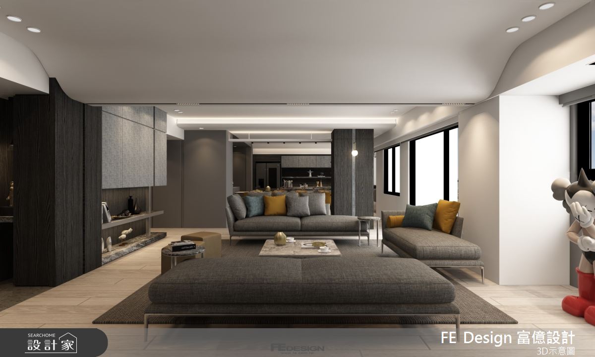 77坪毛胚屋＿現代風客廳案例圖片＿富億空間設計＿富億_41之5