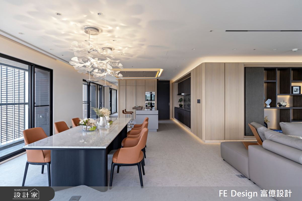 107坪新成屋(5年以下)＿現代風餐廳廚房中島案例圖片＿富億空間設計＿富億_42之10