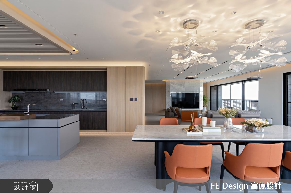 107坪新成屋(5年以下)＿現代風餐廳廚房中島案例圖片＿富億空間設計＿富億_42之11