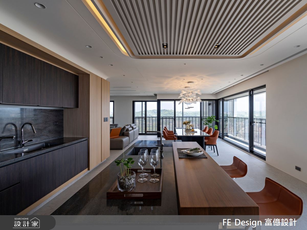 107坪新成屋(5年以下)＿現代風餐廳廚房中島案例圖片＿富億空間設計＿富億_42之18
