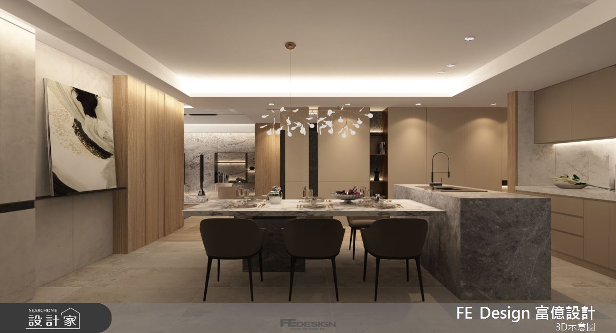 108坪毛胚屋＿現代風餐廳廚房中島案例圖片＿富億空間設計＿富億_44之7