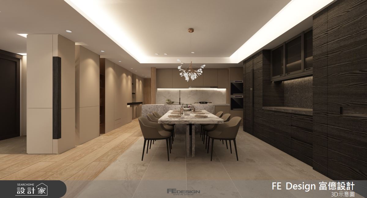 108坪毛胚屋＿現代風餐廳廚房中島案例圖片＿富億空間設計＿富億_44之8